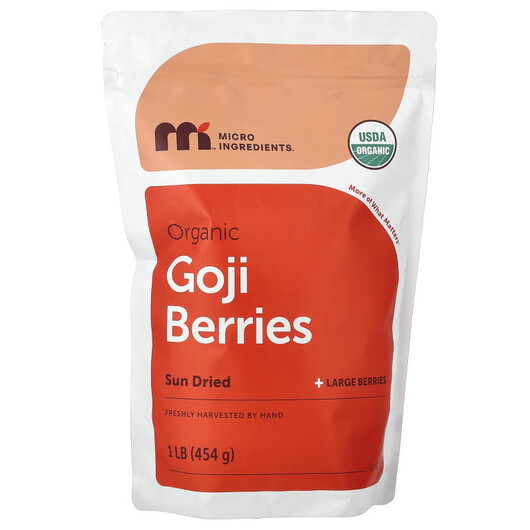 Основное фото товара Micro Ingredients, Ягоды Годжи, Organic Goji Berries, 454 г