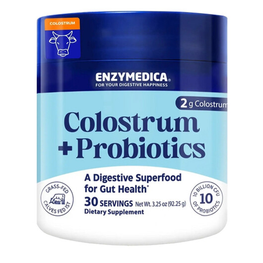Основное фото товара Colostrum plus Probiotics Основное фото товара Enzymedica, Колострум, Colostrum plus Probiotics, 92 г