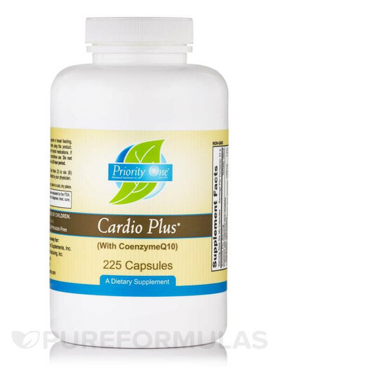 Основное фото товара Cardio Plus with CoenzymeQ10 Основное фото товара Priority One, Коэнзим CoQ10, Cardio Plus with CoenzymeQ10, 225 ка