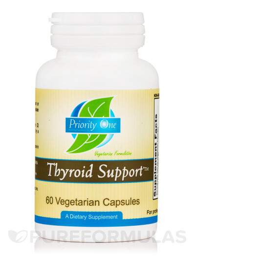 Основное фото товара Thyroid Support Основное фото товара Priority One, Поддержка щитовидной, Thyroid Support, 60 капсул
