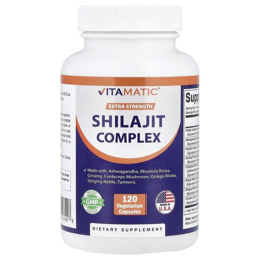 Основное фото товара Vitamatic, Шилайт, Shilajit Complex, 120 капсул