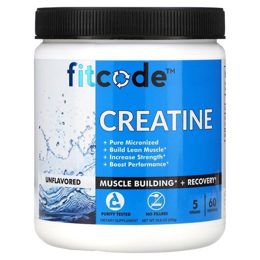 Основное фото товара FitCode, Креатин, Creatine Unflavored 5 g, 300 г