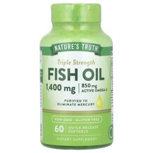 Triple Strength Fish Oil Омега 3 Nature's Truth 60 капсул Triple Strength Fish Oil Омега 3 Nature's Truth 60 капсул