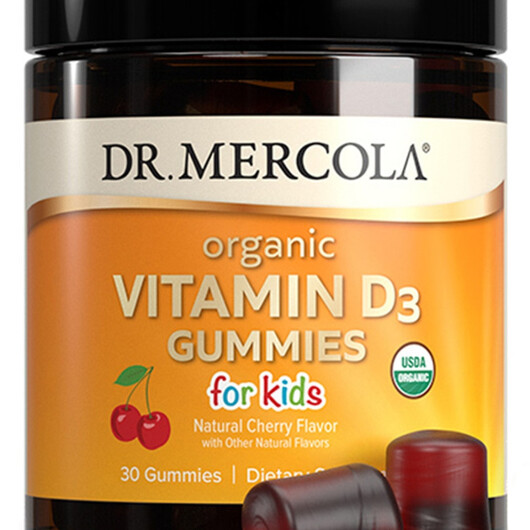 Основне фото товару Organic Vitamin D3 Gummies for Kids Natural Cherry Flavor Основне фото товару Organic Vitamin D3 Gummies for Kids Natural Cherry, Вітамін D, 30