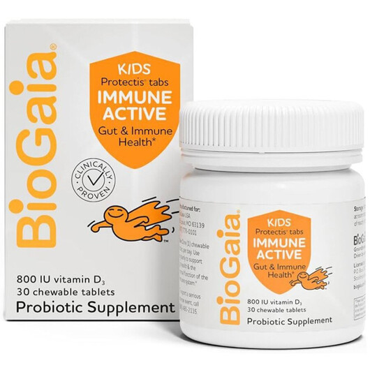 Основное фото товара Kids Immune Active Orange Flavor Основное фото товара Поддержка иммунитета, Kids Immune Active Orange Flavor, 30 таблет