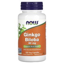 Гінкго Білоба Ginkgo Biloba 60 mg NOW Foods 120 капсул Гінкго Білоба Ginkgo Biloba 60 mg NOW Foods 120 капсул