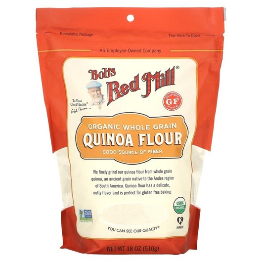 Основное фото товара Bob's Red Mill, Квиноа, Organic Whole Grain Quinoa Flour, 51