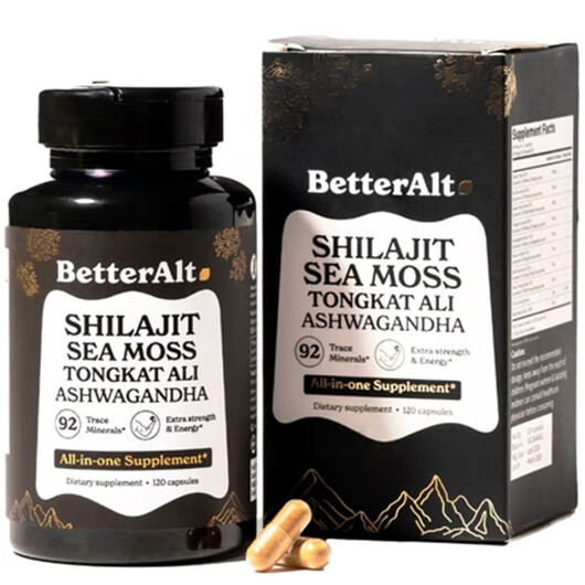 Основне фото товару Shilajit SeaMoss - Tongkat Ali Ashwagandha Основне фото товару Shilajit SeaMoss - Tongkat Ali Ashwagandha, Тонгкат Алі, 120 капс
