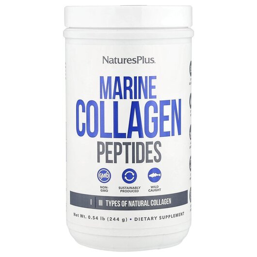 Основное фото товара Marine Collagen Peptides Основное фото товара Natures Plus, Морской коллаген, Marine Collagen Peptides, 244 г