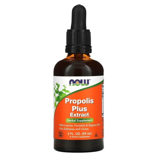 Основне фото товару Propolis Plus Extract Основне фото товару NOW Foods, Propolis Plus, Прополіс Плюс Екстракт, 60 мл