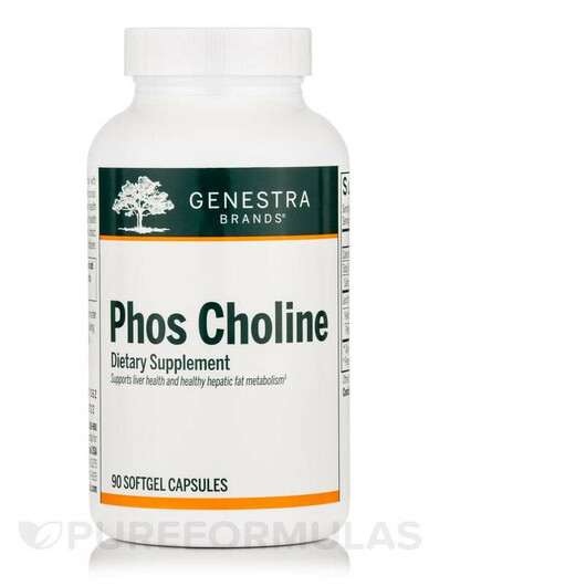Основное фото товара Phos Choline Основное фото товара Genestra, Фосфатидилхолин, Phos Choline, 90 капсул