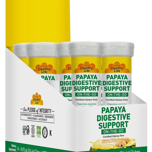 Основне фото товару Papaya Digestive Support On-The-Go Pineapple Papaya Flavor Основне фото товару Papaya Digestive Support On-The-Go Pineapple Papaya, Ферменти Пап