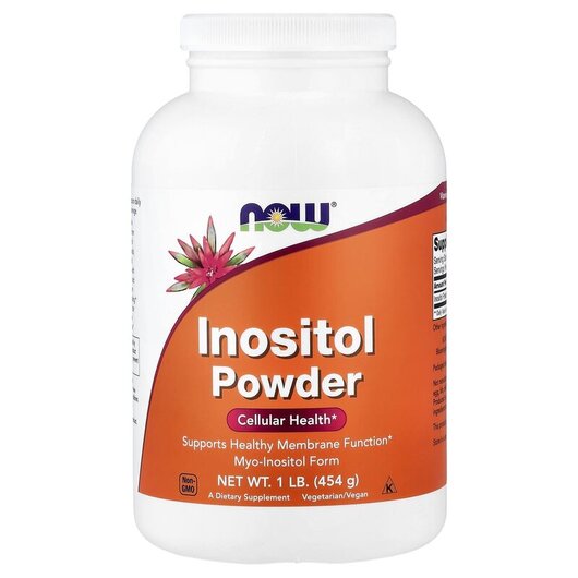 Основне фото товару Inositol Powder Основне фото товару NOW Foods, Inositol Powder, Вітамін B8 Інозитол, 454 г
