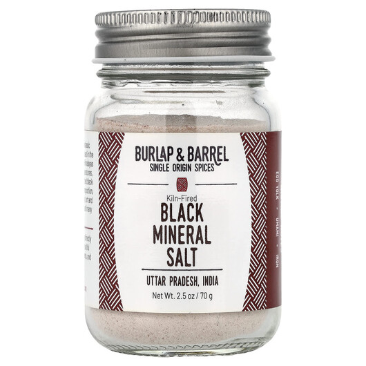 Основне фото товару Burlap & Barrel, Black Mineral Salt, Спеції, 70 г
