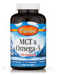 Фото товару Carlson, MCT & Omega-3 with Coconut Oil, MCT Олія, 120 капсул