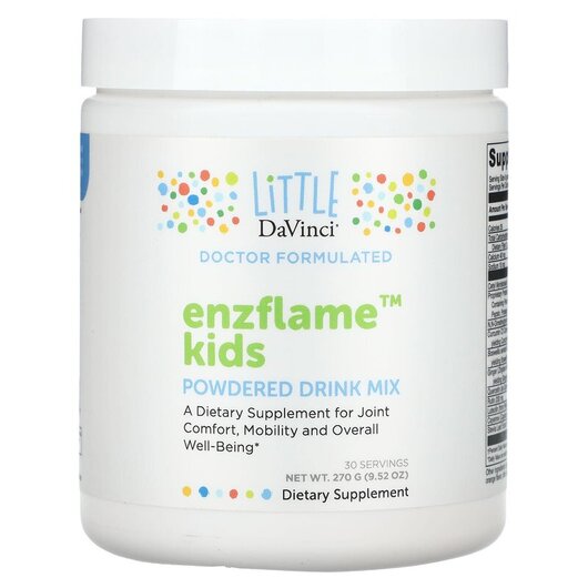 Основне фото товару Little DaVinci, Enzflame Kids Powdered Drink Mix, Ферменти, 270 г