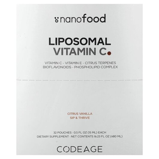 Основное фото товара Liposomal Vitamin C Citrus Vanilla, Витамин C Липосомальный, 32 P