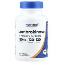 Люмброкіназа Lumbrokinase 150 mg Nutricost 120 капсул
