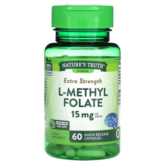 Основное фото товара Nature's Truth, Метилфолат, L-Methyl Folate 15 mg, 60 капсул