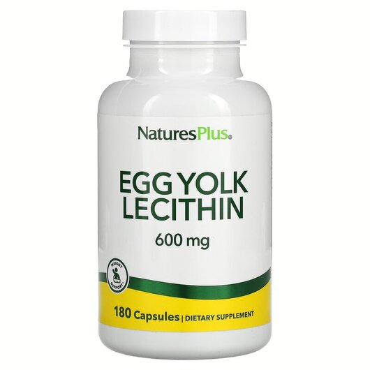 Основное фото товара Natures Plus, Яичный Лецитин 600 мг, Egg Yolk Lecithin, 90 капсул