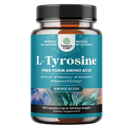 Основне фото товару L-Tyrosine Основне фото товару Nature's Craft, L-Tyrosine, L-Тирозин, 120 капсул