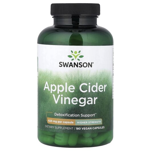 Основное фото товара Apple Cider Vinegar 625 mg Основное фото товара Swanson, Яблочный уксус 625 мг, Apple Cider Vinegar, 180 капсул