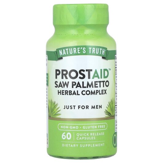 Основное фото товара ProstAid Saw Palmetto Herbal Complex Основное фото товара Травяные добавки, ProstAid Saw Palmetto Herbal Complex, 60 капсул
