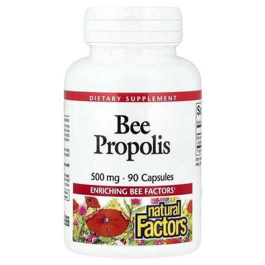 Основное фото товара Natural Factors, Прополис, Bee Propolis 250 mg 90, 90 капсул