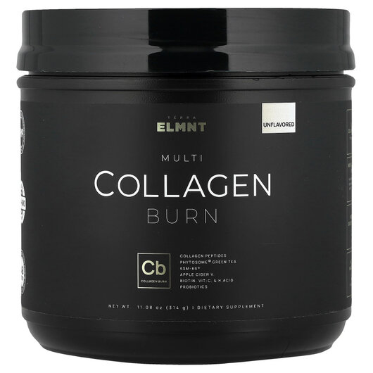 Основне фото товару Multi Collagen Burn Unflavored Основне фото товару TERRA ELMNT, Multi Collagen Burn Unflavored, Колагенові пептиди,