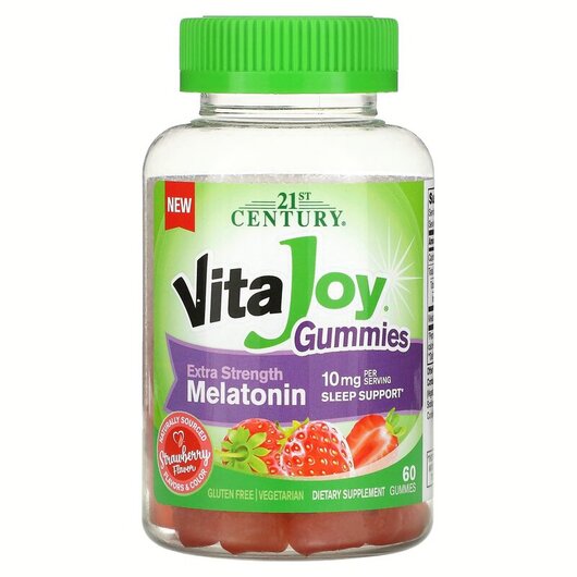 Основное фото товара 21st Century, Мелатонин, Vita Joy Melatonin Gummies Extra, 60 таб