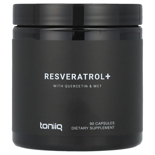 Основное фото товара Toniiq, Кверцетин, Resveratrol+ With Quercetin & MCT, 90 капс
