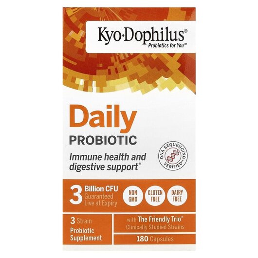 Основное фото товара Kyolic, Пробиотики, Daily Probiotic, 180 капсул