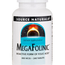 MegaFolinic Фолиновая кислота Source Naturals 240 таблеток