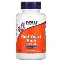 Red Yeast Rice 1200 mg Красный дрожжевой рис NOW Foods