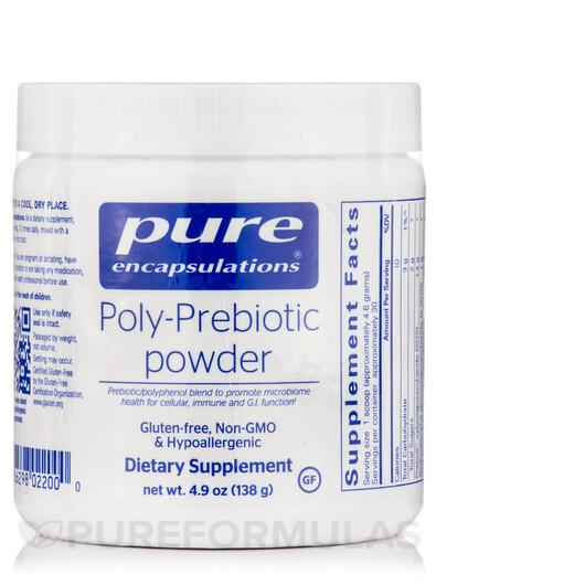 Основне фото товару Poly-Prebiotic Powder Основне фото товару Pure Encapsulations, Poly-Prebiotic Powder, Пребіотики, 138 г