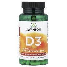 D3 1000 IU 25 mcg Витамин D3 Swanson 250 капсул D3 1000 IU 25 mcg Витамин D3 Swanson 250 капсул
