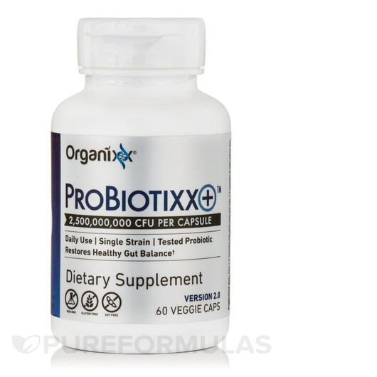 Основное фото товара ProBiotixx+ Основное фото товара Organixx, Пробиотики, ProBiotixx+, 60 капсул