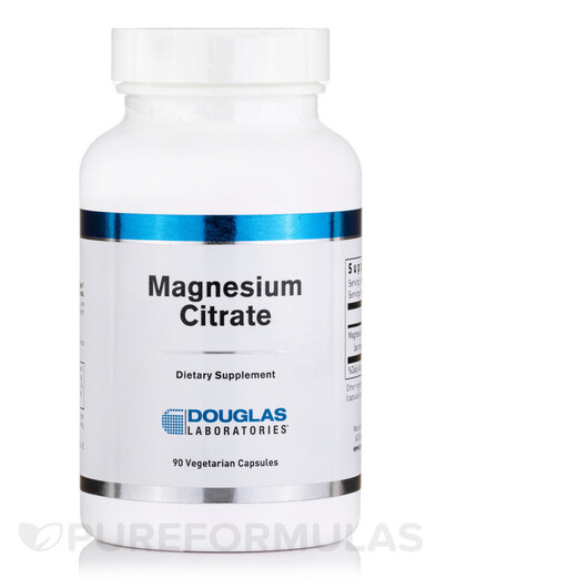Основне фото товару Douglas Laboratories, Magnesium Citrate, Магній Цитрат, 90 капсул