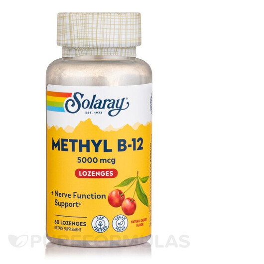 Основное фото товара Витамин B12 Кобаламин, Methyl B-12 Natural Cherry Flavor, 60 табл