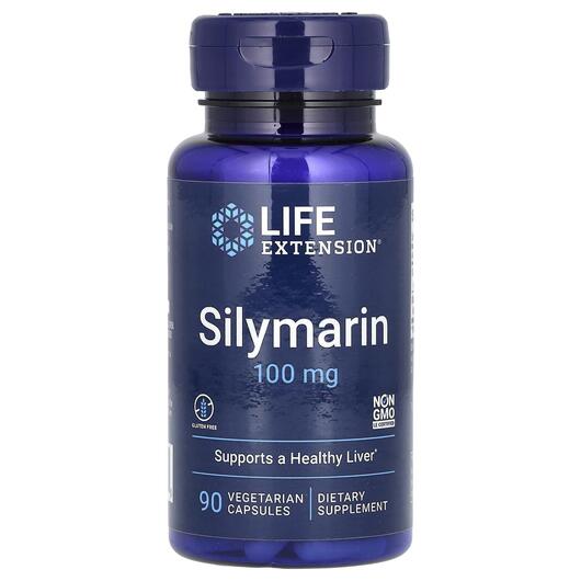 Основне фото товару Life Extension, Silymarin 100 mg, Силімарин 100 мг, 90 капсул