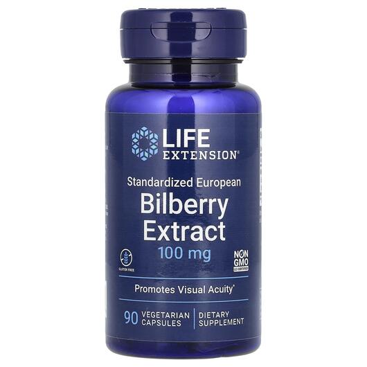 Основное фото товара Life Extension, Черника, Bilberry Extract 100 mg, 90 капсул