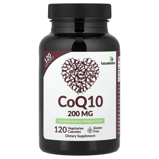 Основне фото товару CoQ10 200 mg Основне фото товару Future Biotics, CoQ10 200 mg, Коензим CoQ10, 120 капсул