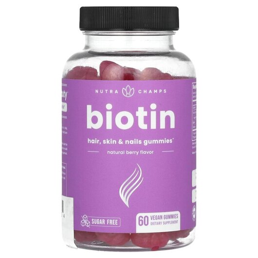 Основное фото товара Biotin Hair Skin & Nails Gummies Sugar Free, Кожа ногти волос