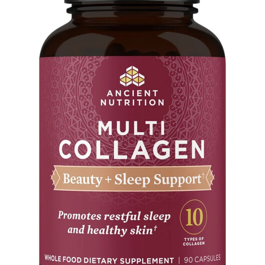 Основне фото товару Multi Collagen Beauty + Sleep Основне фото товару Ancient Nutrition, Multi Collagen Beauty + Sleep, Колаген, 90 кап