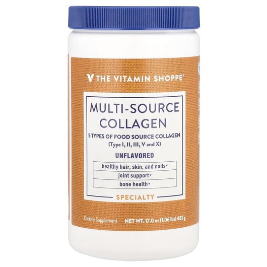 Основное фото товара TheVitaminShoppe, Коллаген, Multi-Source Collagen Unflavored, 482