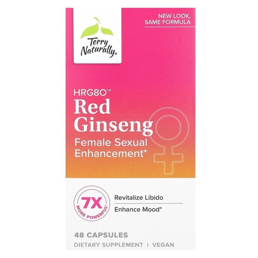Основное фото товара Terry Naturally, Женьшень, HRG80 Red Ginseng, 48 капсул