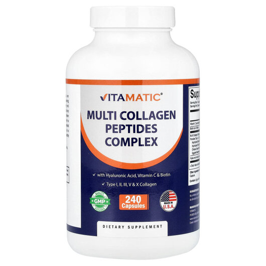 Основне фото товару Multi Collagen Peptides Complex Основне фото товару Multi Collagen Peptides Complex, Колагенові пептиди, 240 капсул