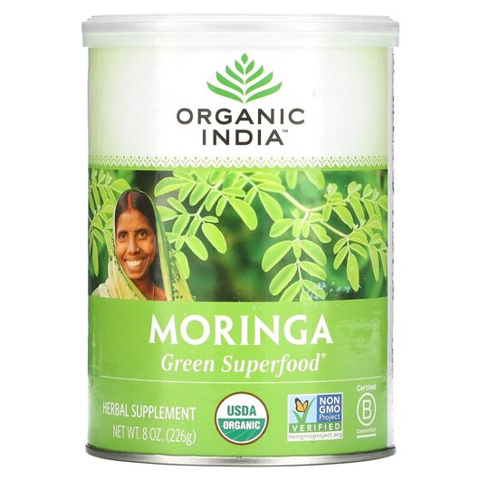 Основное фото товара Organic India, Моринга, Moringa, 226 г