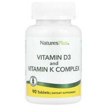 Vitamins D3 & K2 Витамины D3 & K2 Natures Plus 90 капсул