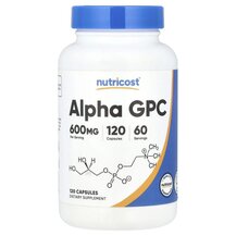 Альфа-гліцерилфосфорілхолін Alpha GPC 600 mg Nutricost Альфа-гліцерилфосфорілхолін Alpha GPC 600 mg Nutricost